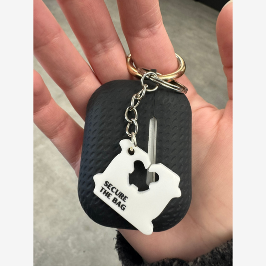 An example of what could be made with Clear Cut Acrylic’s white acrylic sheets: a custom keychain shaped like a bread tag with the phrase “Secure the Bag.” This playful and creative acrylic project shows how laser cutting allows for personalized accessories with clean detail and solid durability. Ideal for Etsy sellers, gift makers, and small brands looking to create humorous or themed merchandise using laser-ready acrylic compatible with Glowforge, xTool, and similar machines.

 7
