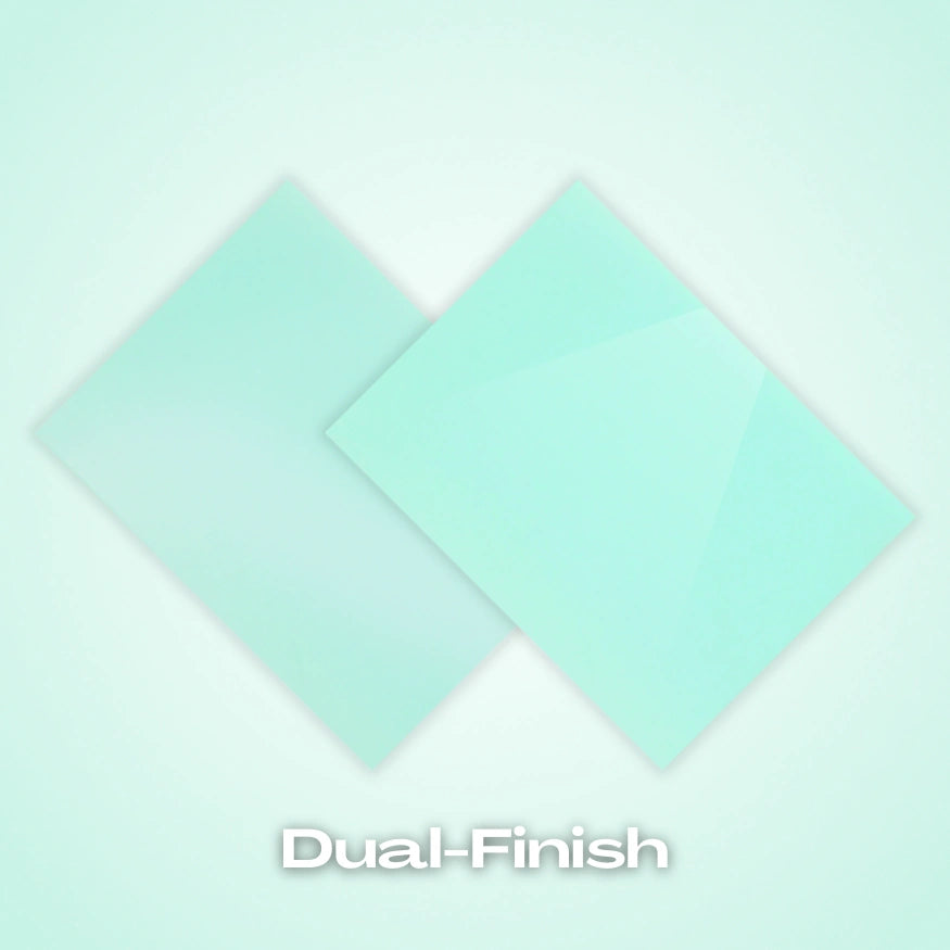 Dual-finish: Blue Pastel Acrylic Sheet. Sky-blue hue with a dual-finish surface offering both matte and glossy sides. Perfect for laser cutting personalized gifts, pastel signage, or  baby shower and nursery decor. Compatible with laser cutters like Glowforge, xTool, and OMTech. Ideal for precise cuts. Perfect for hobbyists, Etsy sellers, and small business owners creating personalized signs, wedding decor, name tags, ornaments, cake toppers, and custom gifts. Pre-cut to fit standard laser beds.
