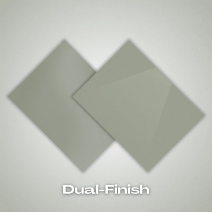 Dual-finish: Gray Pastel Acrylic Sheet. Neutral gray tone with soft matte-gloss dual-finish surface. Ideal for branding displays, decor pieces, and laser-cut projects. Compatible with laser cutters like Glowforge, xTool, and OMTech. Ideal for precise cuts and detailed designs. Perfect for hobbyists, Etsy sellers, and small business owners creating personalized signs, wedding decor, name tags, ornaments, cake toppers, and custom gifts. Pre-cut to fit standard laser beds.
