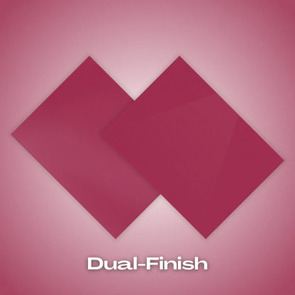 Dual-finish: Magenta Pastel Acrylic Sheet. Vibrant magenta tone with dual-finish matte and gloss surface. Ideal for bold statement pieces, seasonal crafts, and expressive decor projects. Compatible with laser cutters like Glowforge, xTool, and OMTech. Ideal for precise cuts and detailed designs. Perfect for hobbyists, Etsy sellers, and small business owners creating personalized signs, wedding decor, name tags, ornaments, cake toppers, and custom gifts. Pre-cut to fit standard laser beds.