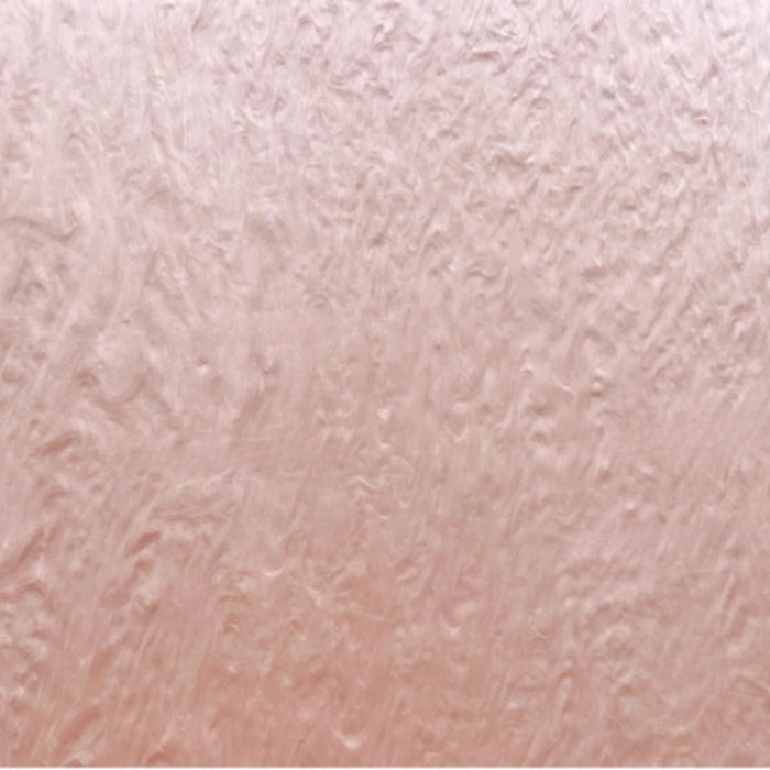 Close-up of Pink Pearl Acrylic Sheet. Gentle pink hue with a luminous pearlescent sheen. Perfect for feminine crafts, baby shower decor, and delicate wedding accents. Compatible with laser cutters like Glowforge, xTool, and OMTech. Ideal for precise cuts and detailed designs. Perfect for hobbyists, Etsy sellers, and small business owners creating personalized signs, wedding decor, name tags, ornaments, cake toppers, and custom gifts. Pre-cut to fit standard laser beds.
